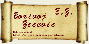 Borivoj Zečević vizit kartica